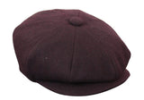 HT6363 - Muška vintage tweed kapa Newsboy Peaky Blinders - smeđa/boja vina