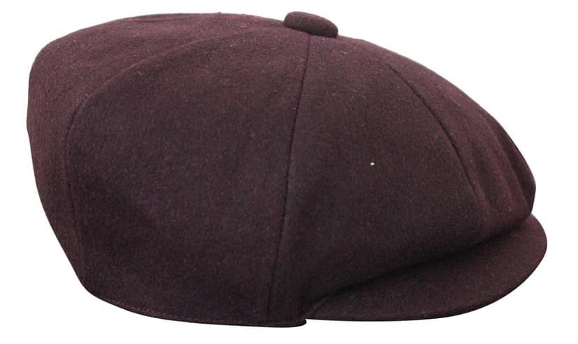 HT6363 - Muška vintage tweed kapa Newsboy Peaky Blinders - smeđa/boja vina