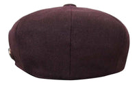 HT6363 - Muška vintage tweed kapa Newsboy Peaky Blinders - smeđa/boja vina