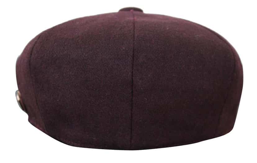 HT6363 - Muška vintage tweed kapa Newsboy Peaky Blinders - smeđa/boja vina