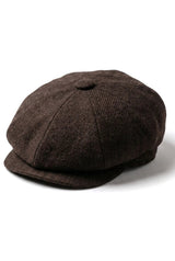 HT6363 - Muška vintage tvid kapa Newsboy Peaky Blinders - smeđa/boja vina