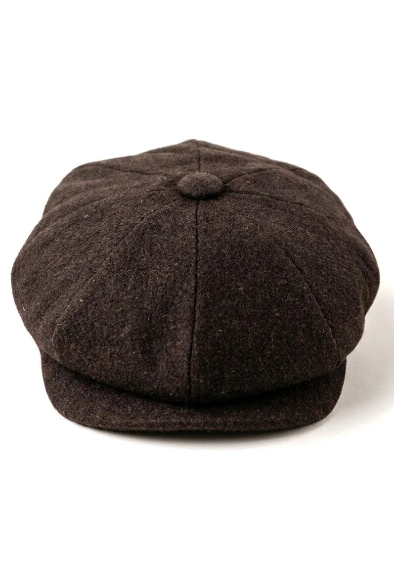 HT6363 - Muška vintage tvid kapa Newsboy Peaky Blinders - smeđa/boja vina