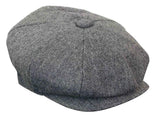 HT6364 - Muški šešir Newsboy Peaky Blinders s uzorkom riblje kosti i tvidom
