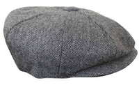 HT6364 - Muški šešir Newsboy Peaky Blinders s uzorkom riblje kosti i tvidom