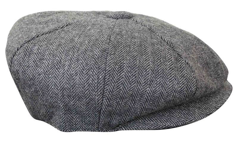 HT6364 - Muški šešir Newsboy Peaky Blinders s uzorkom riblje kosti i tvidom