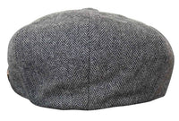 HT6364 - Muški šešir Newsboy Peaky Blinders s uzorkom riblje kosti i tvidom