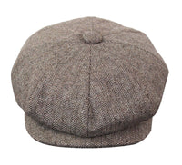 HT6364 - Muški šešir Newsboy Peaky Blinders s uzorkom riblje kosti i tvidom