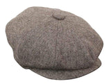HT6364 - Muški šešir Newsboy Peaky Blinders s uzorkom riblje kosti i tvidom