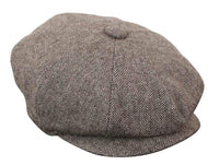 HT6364 - Muški šešir Newsboy Peaky Blinders s uzorkom riblje kosti i tvidom