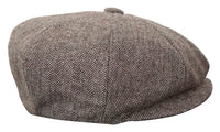 HT6364 - Muški šešir Newsboy Peaky Blinders s uzorkom riblje kosti i tvidom