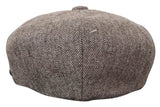 HT6364 - Muški šešir Newsboy Peaky Blinders s uzorkom riblje kosti i tvidom