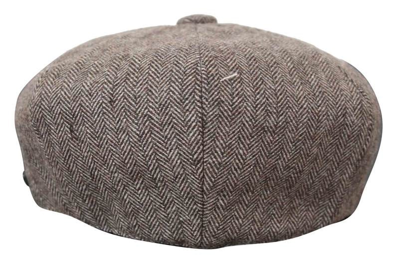 HT6364 - Muški šešir Newsboy Peaky Blinders s uzorkom riblje kosti i tvidom