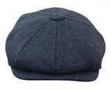 HT6364 - Muški šešir Newsboy Peaky Blinders s uzorkom riblje kosti i tvidom