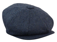 HT6364 - Muški šešir Newsboy Peaky Blinders s uzorkom riblje kosti i tvidom