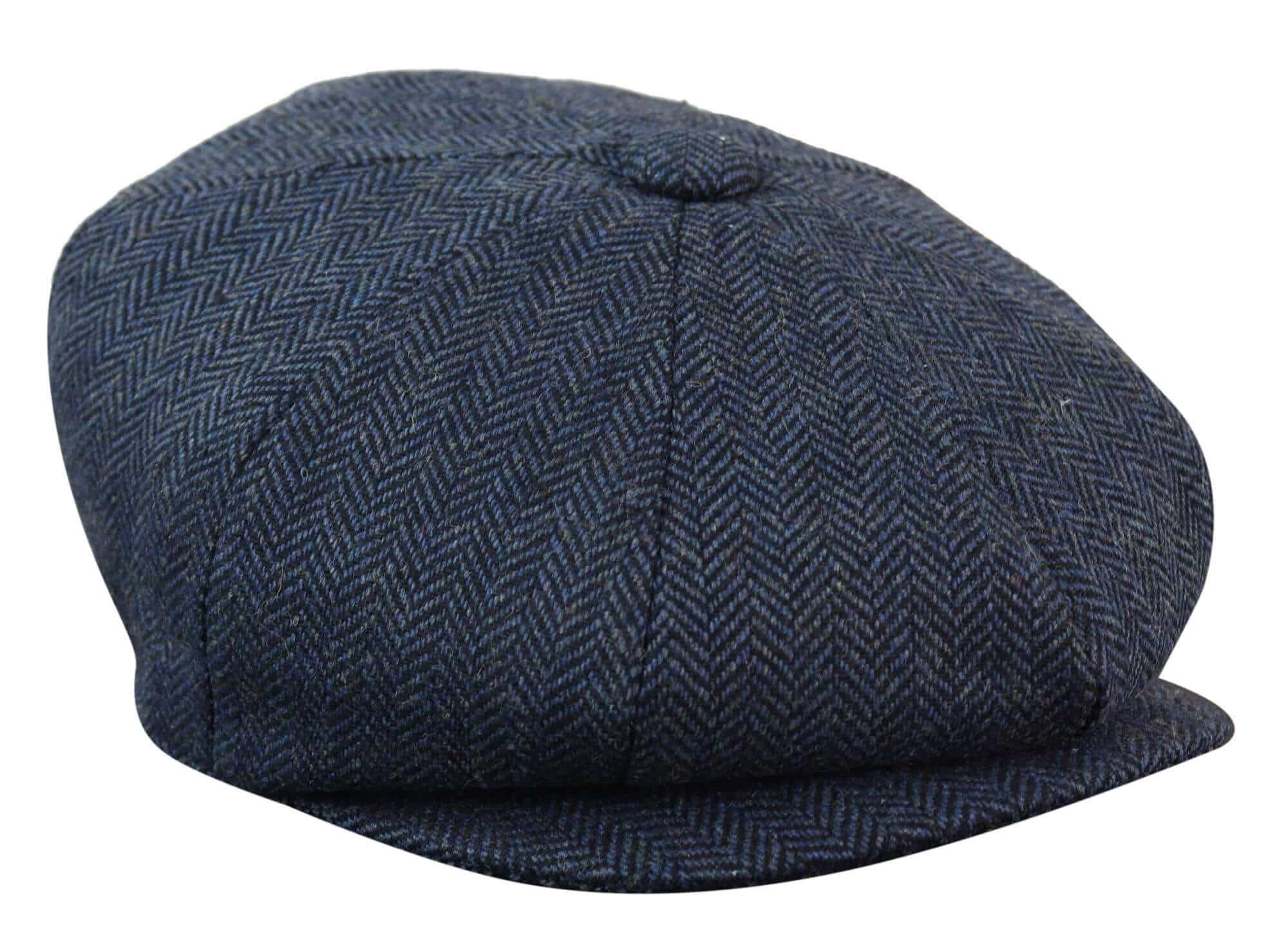 HT6364 - Muški šešir Newsboy Peaky Blinders s uzorkom riblje kosti i tvidom