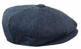 HT6364 - Muški šešir Newsboy Peaky Blinders s uzorkom riblje kosti i tvidom