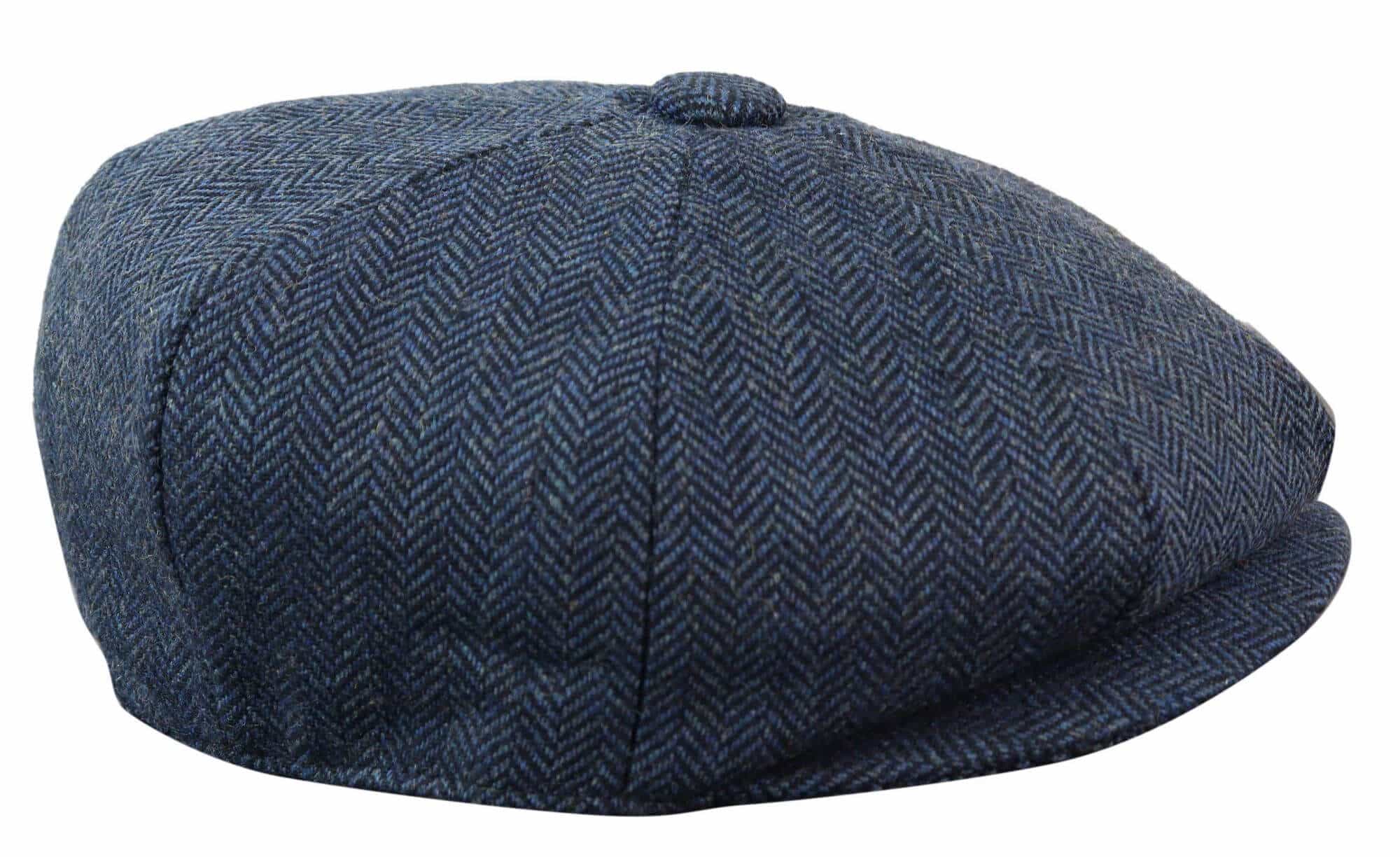HT6364 - Muški šešir Newsboy Peaky Blinders s uzorkom riblje kosti i tvidom