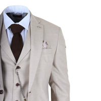 James - Muško trodijelno krem odijelo kroja