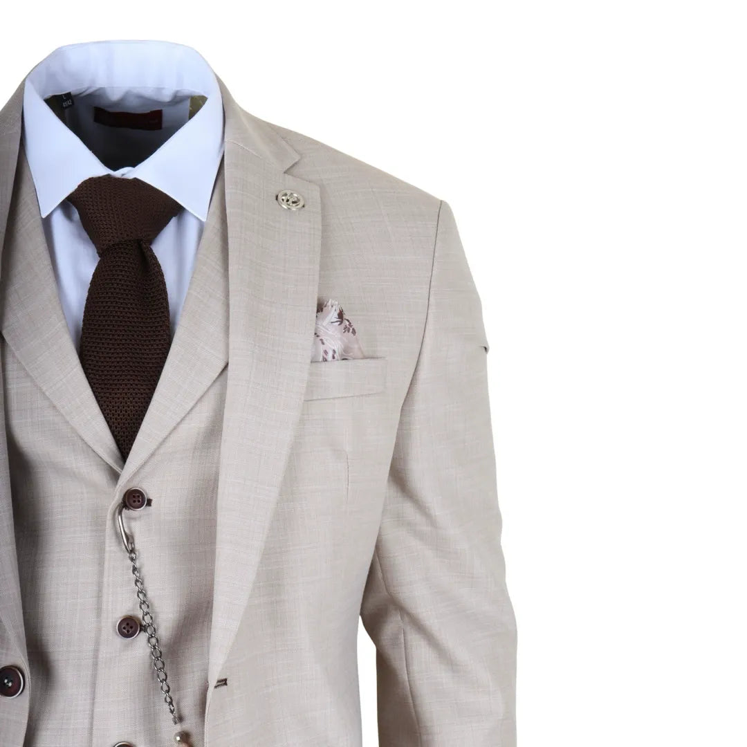 James - Muško trodijelno krem odijelo kroja