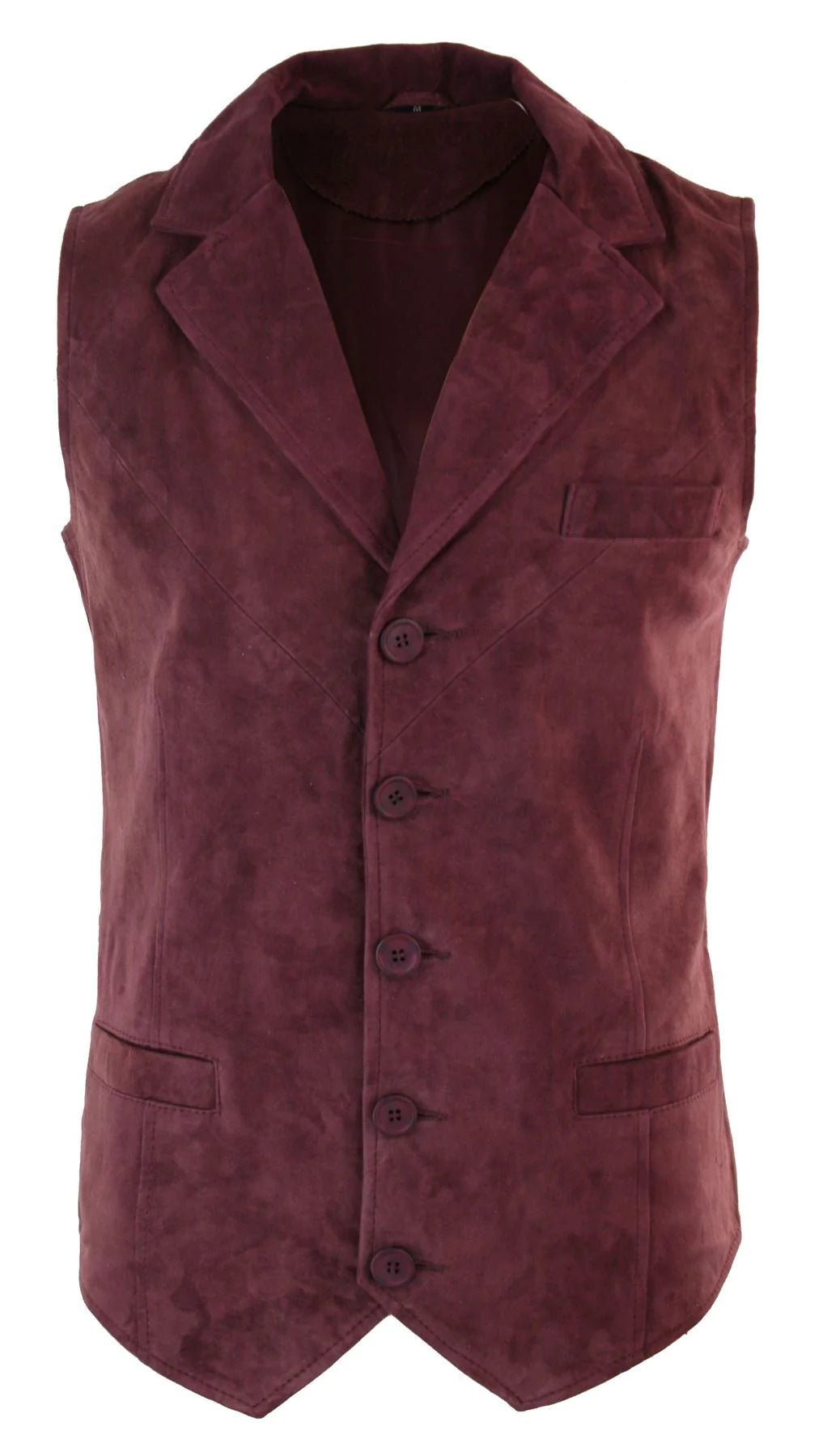 Muški pravi antilop kožni bordo elegantni ležerni prsluk vintage retro stila