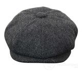 Dječji šešir Peaky Blinders Newsboy Tweed s 8 panela i uzorkom riblje kosti