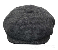 Dječji šešir Peaky Blinders Newsboy Tweed s 8 panela i uzorkom riblje kosti