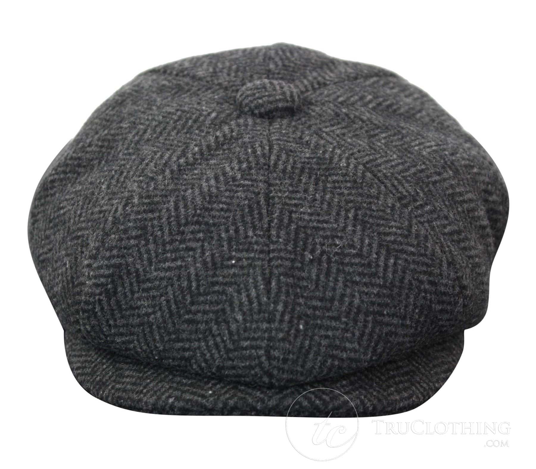 Dječji šešir Peaky Blinders Newsboy Tweed s 8 panela i uzorkom riblje kosti