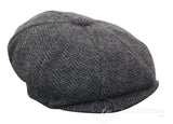 Dječji šešir Peaky Blinders Newsboy Tweed s 8 panela i uzorkom riblje kosti