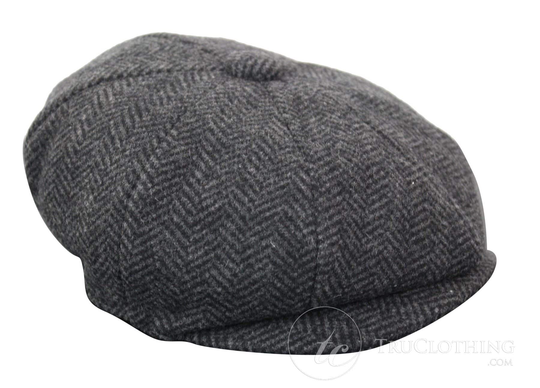 Dječji šešir Peaky Blinders Newsboy Tweed s 8 panela i uzorkom riblje kosti