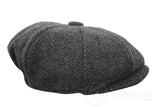 Dječji šešir Peaky Blinders Newsboy Tweed s 8 panela i uzorkom riblje kosti