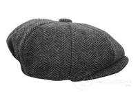 Dječji šešir Peaky Blinders Newsboy Tweed s 8 panela i uzorkom riblje kosti