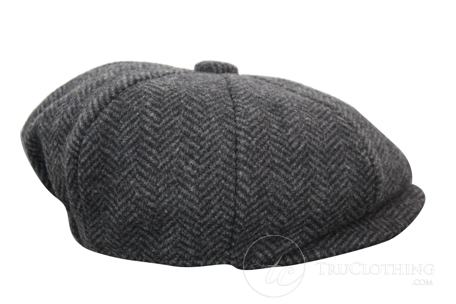 Dječji šešir Peaky Blinders Newsboy Tweed s 8 panela i uzorkom riblje kosti
