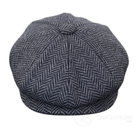 Dječji šešir Peaky Blinders Newsboy Tweed s 8 panela i uzorkom riblje kosti