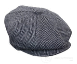 Dječji šešir Peaky Blinders Newsboy Tweed s 8 panela i uzorkom riblje kosti