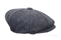 Dječji šešir Peaky Blinders Newsboy Tweed s 8 panela i uzorkom riblje kosti
