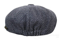 Dječji šešir Peaky Blinders Newsboy Tweed s 8 panela i uzorkom riblje kosti