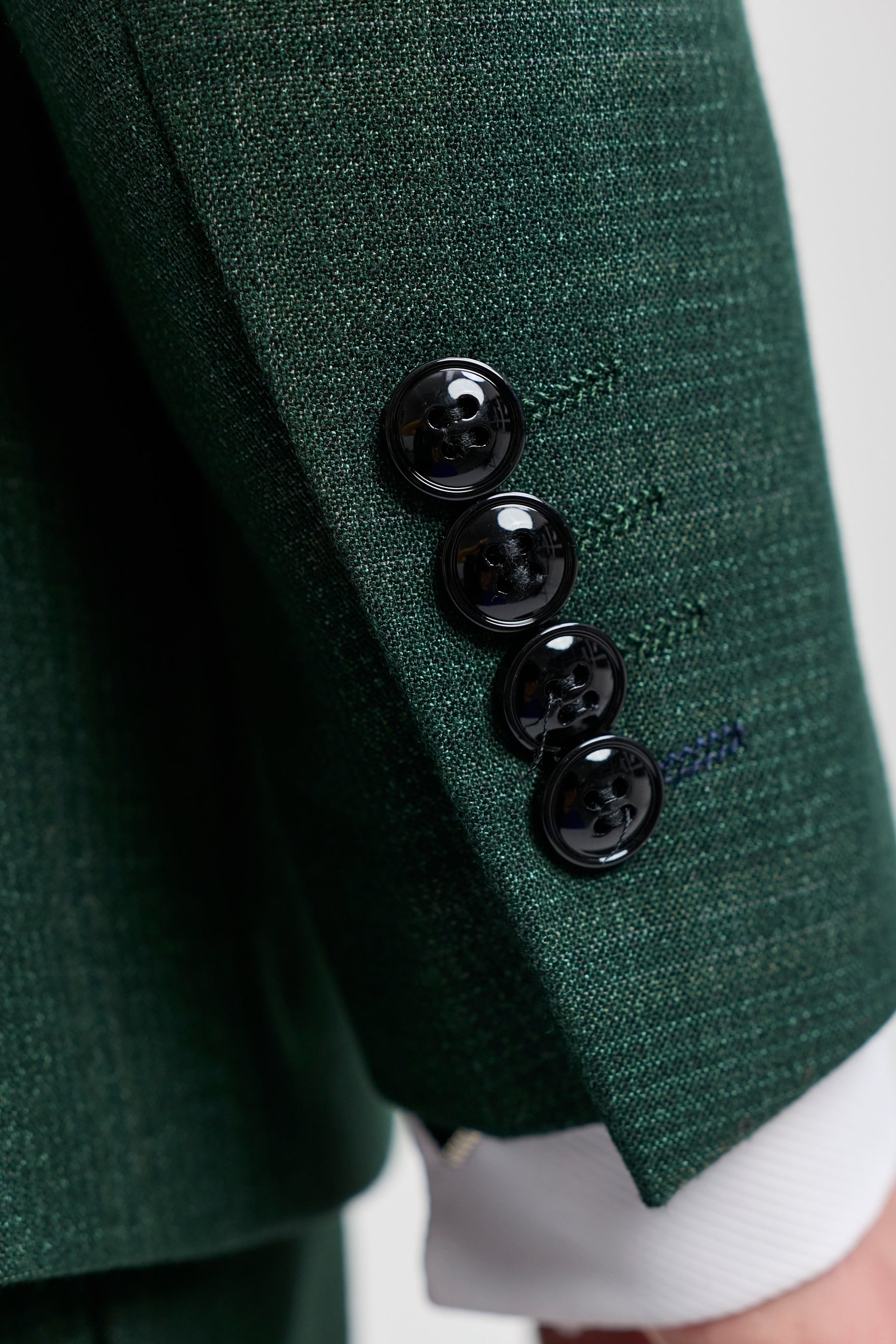 Leo - Muško zeleno odijelo od 3 dijela kariranog kroja