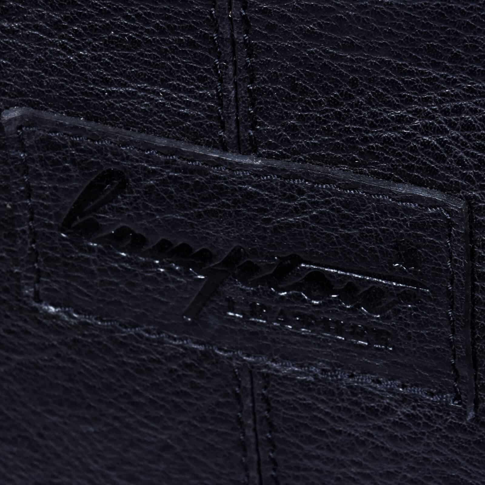 Putna torba od prave kože za noć - crna