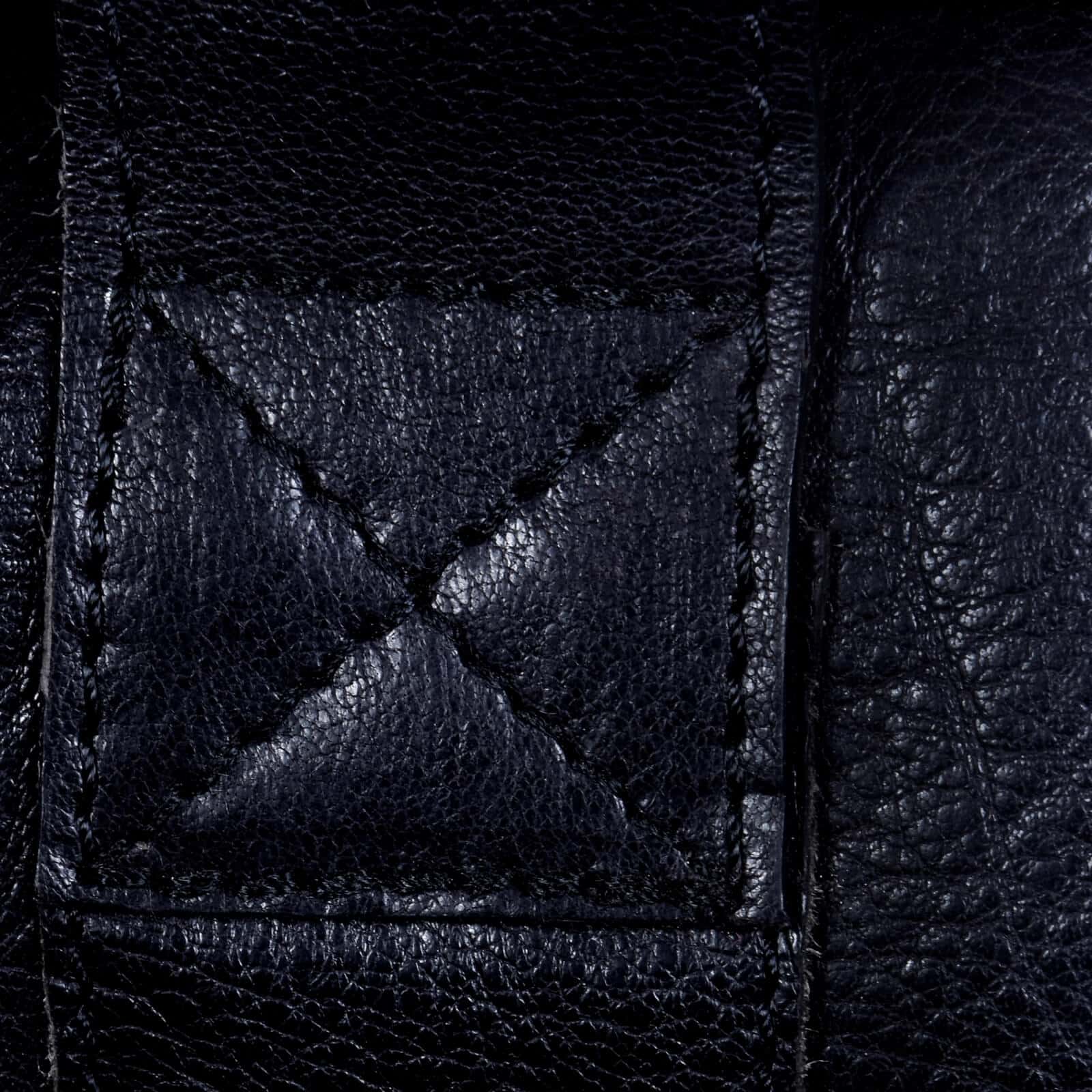 Putna torba od prave kože za noć - crna