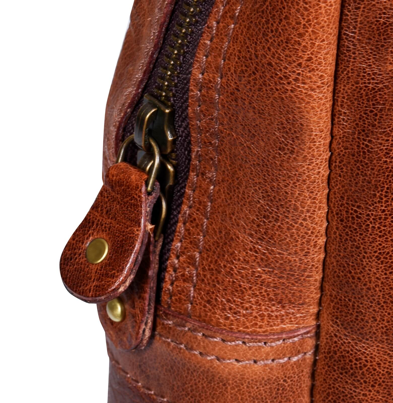 Putna torba od prave kože za noć - smeđa,