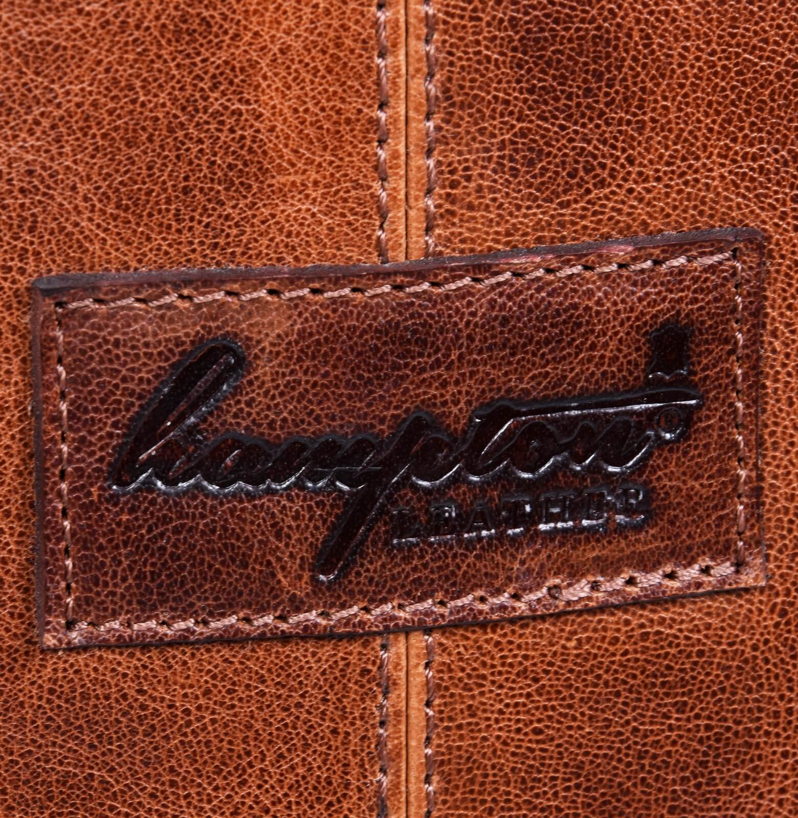 Putna torba od prave kože za noć - smeđa,