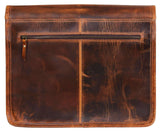 Torba za laptop od prave kože - do 15" - smeđa