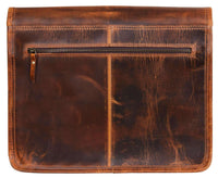 Torba za laptop od prave kože - do 15" - smeđa