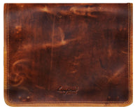 Torba za laptop od prave kože - do 15" - smeđa