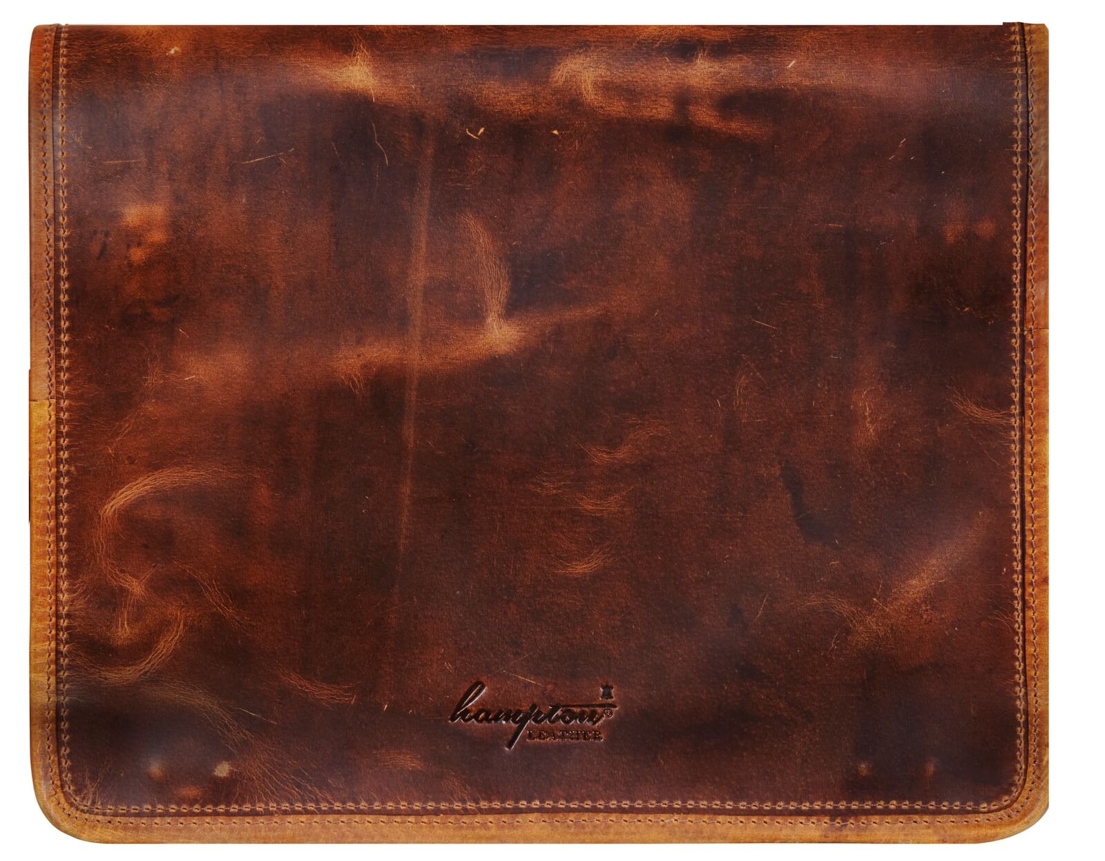 Torba za laptop od prave kože - do 15" - smeđa