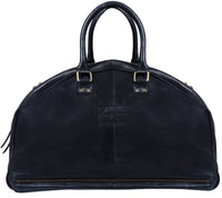 Muška ručno izrađena putna torba od prave kože - crna