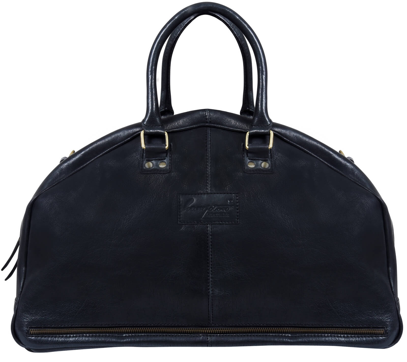 Muška ručno izrađena putna torba od prave kože - crna