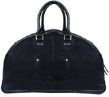 Muška ručno izrađena putna torba od prave kože - crna