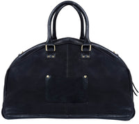 Muška ručno izrađena putna torba od prave kože - crna