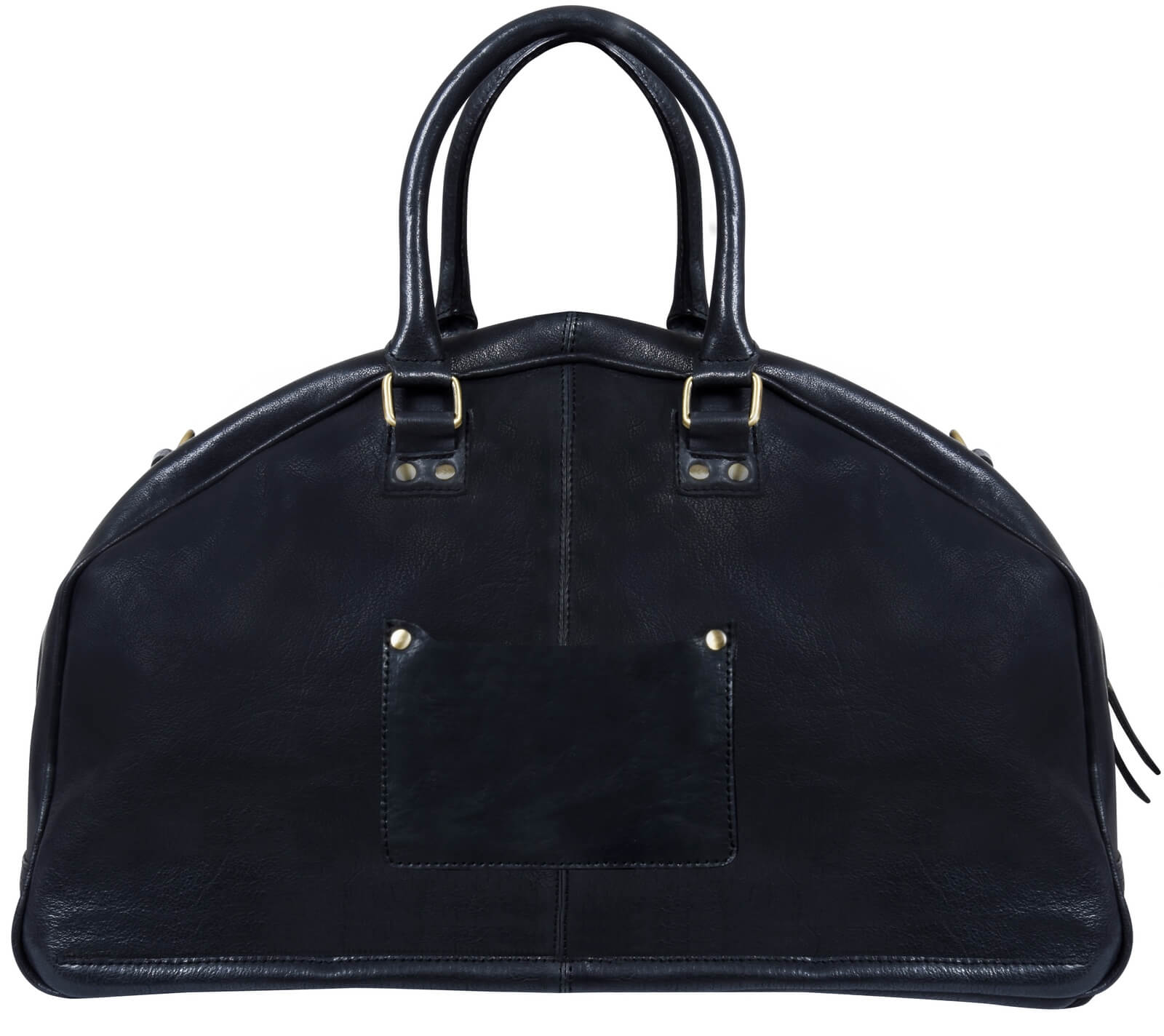 Muška ručno izrađena putna torba od prave kože - crna